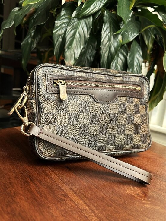 Louis Vuitton Handbags - LOUIS VUITTON Damier Ebene Billets Macao Pochette, Brown